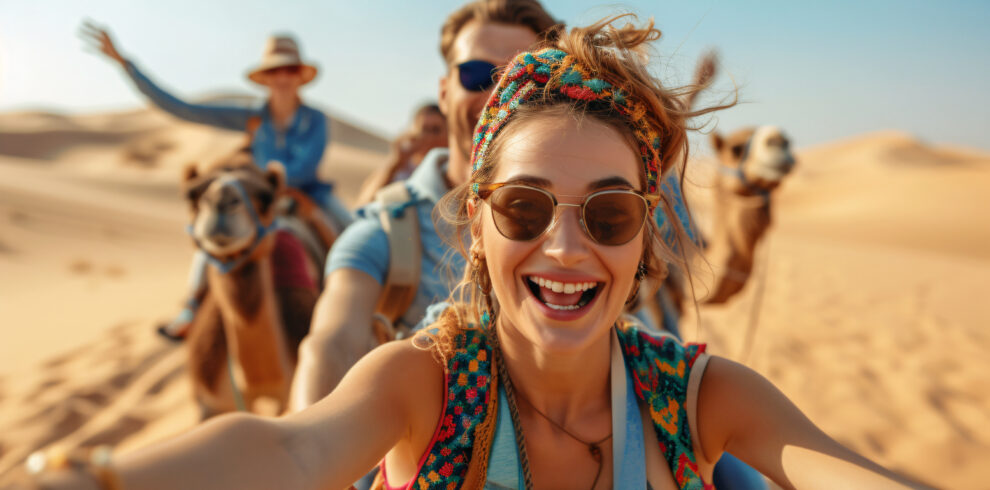 portrait-friends-visiting-luxurious-city-dubai